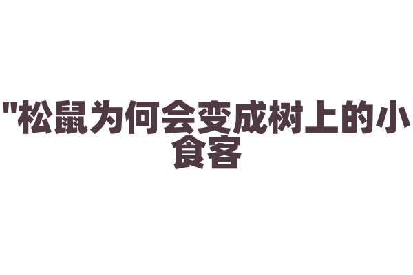"松鼠为何会变成树上的小食客？"